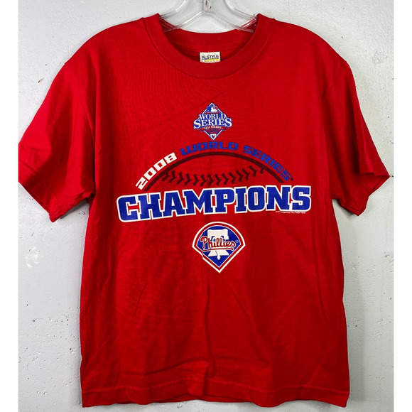 Vintage Youth Philadelphia Phillies MLB 2008 World Series T-Shirt, SZ L - Picture 1 of 3